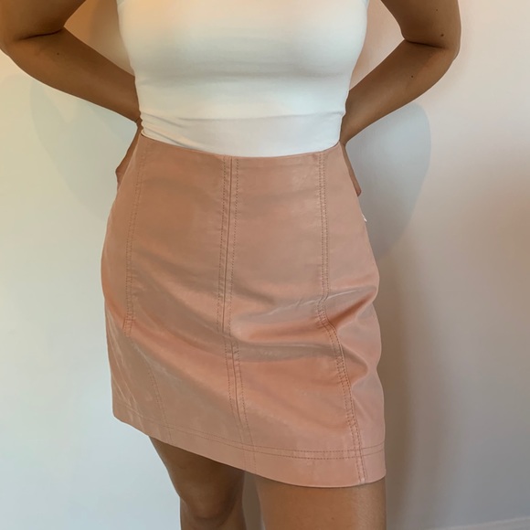 Blush Pink Nude Free People Skirt - Picture 4 of 4